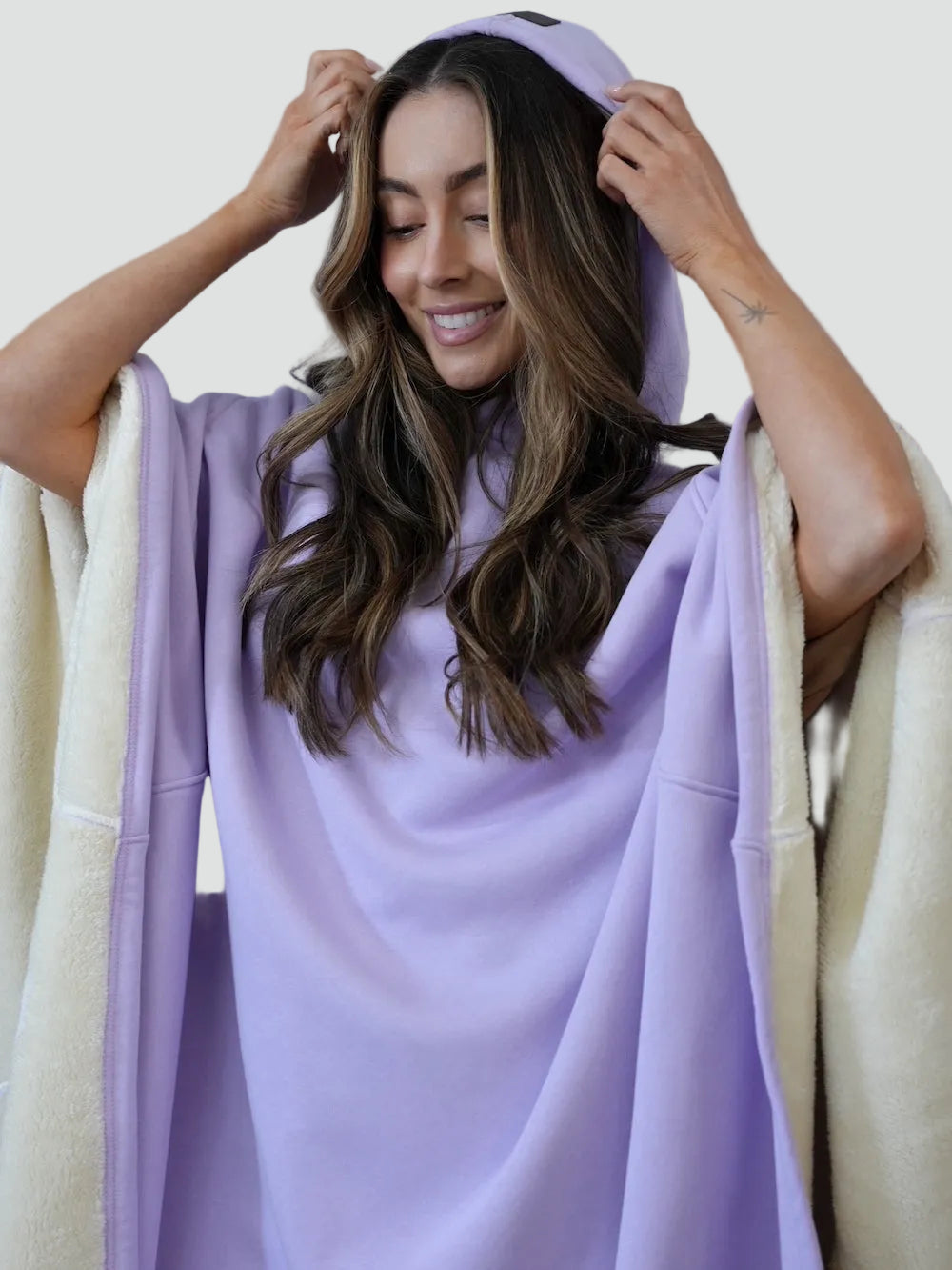 Poncho Oversize À Capuche Pour Femme | Idéal Pour L'automne Et L'hiver