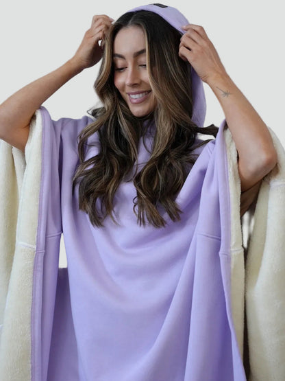 Poncho Oversize À Capuche Pour Femme | Idéal Pour L'automne Et L'hiver