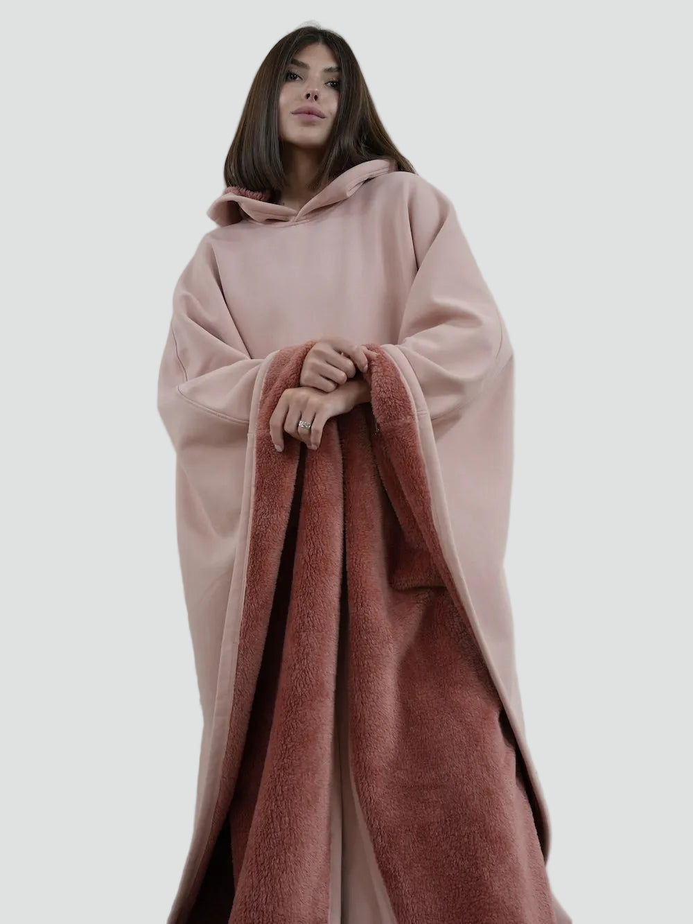 Poncho Oversize À Capuche Pour Femme | Idéal Pour L'automne Et L'hiver
