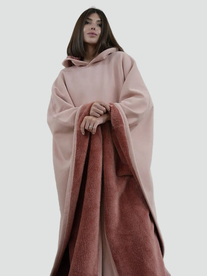 Poncho Oversize À Capuche Pour Femme | Idéal Pour L'automne Et L'hiver