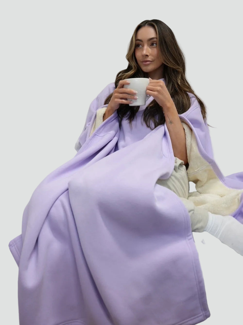 Poncho Oversize À Capuche Pour Femme | Idéal Pour L'automne Et L'hiver