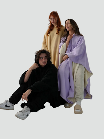 Poncho Oversize À Capuche Pour Femme | Idéal Pour L'automne Et L'hiver