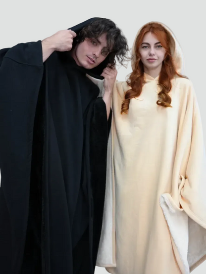 Poncho Oversize À Capuche Pour Femme | Idéal Pour L'automne Et L'hiver