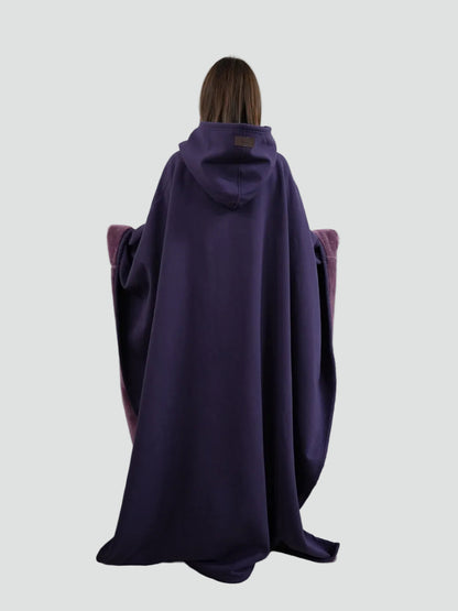 Poncho Oversize À Capuche Pour Femme | Idéal Pour L'automne Et L'hiver