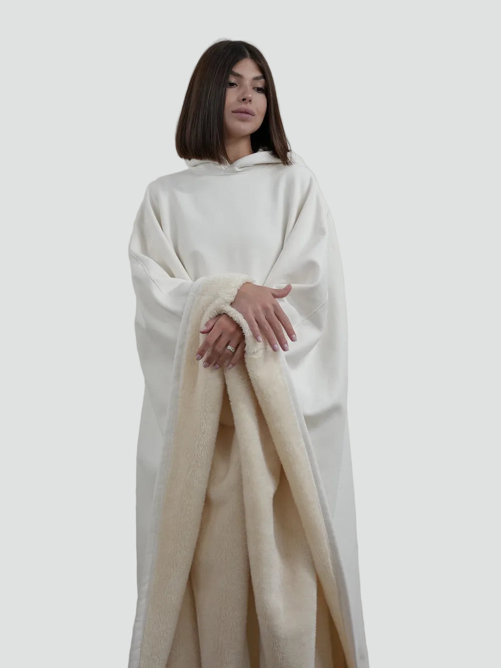 Poncho Oversize À Capuche Pour Femme | Idéal Pour L'automne Et L'hiver