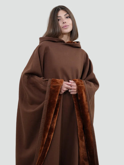 Poncho Oversize À Capuche Pour Femme | Idéal Pour L'automne Et L'hiver