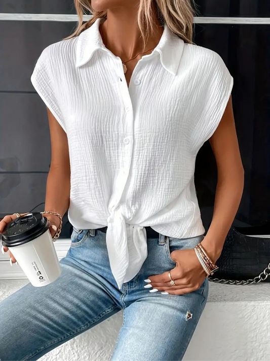 Blouse Sans Manches à Coupe Droite pour Femme | Idéale pour l’Été et l’Usage Quotidien