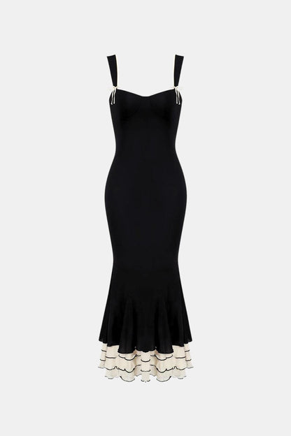 Robe Maxi Avec Encolure Cœur Et Coupe Ajustée Pour Femme | Idéale Pour Les Soirées Et Occasions Formelles
