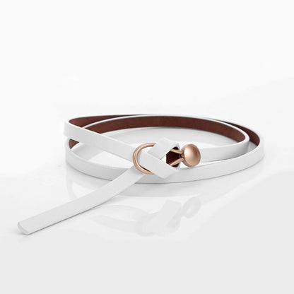 Ceinture fine à boucle anneau pour femmes