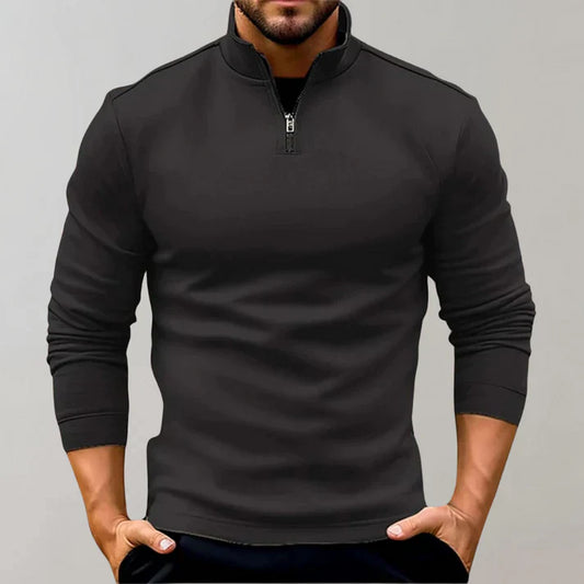 Pull Col Roulé avec Fermeture Éclair pour Homme | Idéal pour les Journées Fraîches