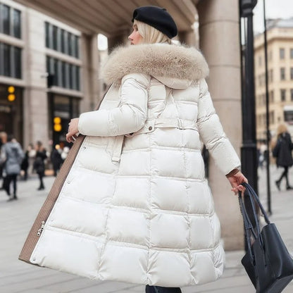 Manteau d’Hiver Long pour Femme avec Coupe Cintrée et Manches Longues | Idéal pour la Saison Froide