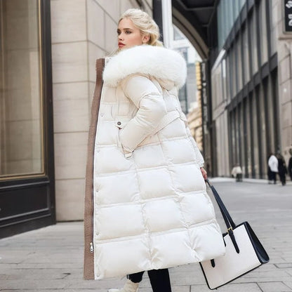 Manteau d’Hiver Long pour Femme avec Coupe Cintrée et Manches Longues | Idéal pour la Saison Froide