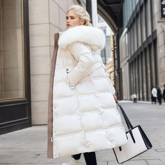 Manteau d’Hiver Long pour Femme avec Coupe Cintrée et Manches Longues | Idéal pour la Saison Froide