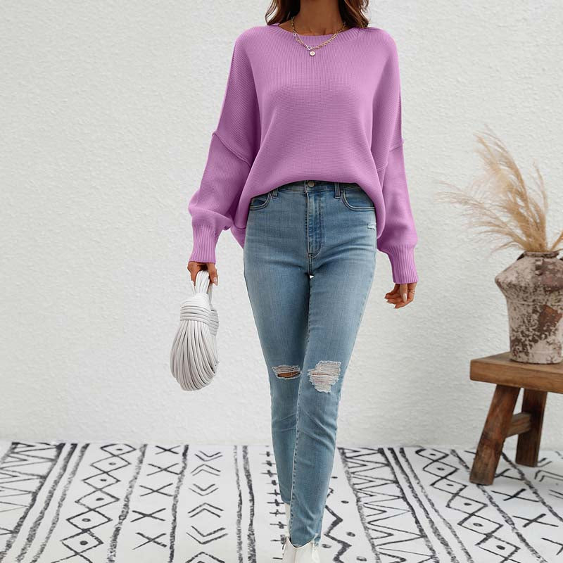Pull En Maille Avec Coupe Classique Et Manches Longues Pour Femmes | Adapté Aux Tenues Quotidiennes