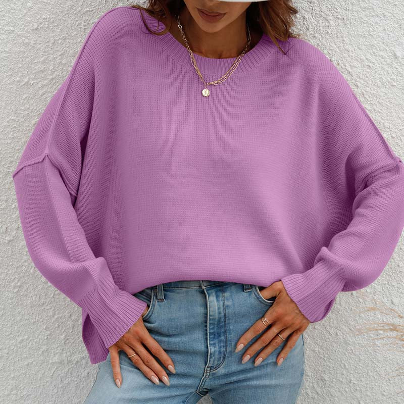 Pull En Maille Avec Coupe Classique Et Manches Longues Pour Femmes | Adapté Aux Tenues Quotidiennes