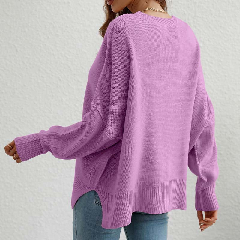 Pull À Manches Longues Avec Design Épuré Pour Femme | Idéal Pour Usage Quotidien