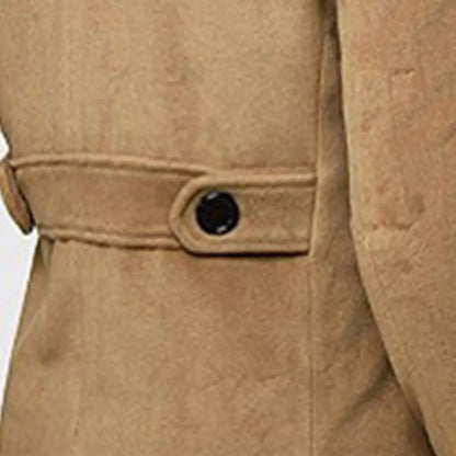 Trench-Coat Homme À Double Boutonnage Avec Ceinture Ajustable | Idéal Pour La Mi-Saison Et Un Usage Quotidien
