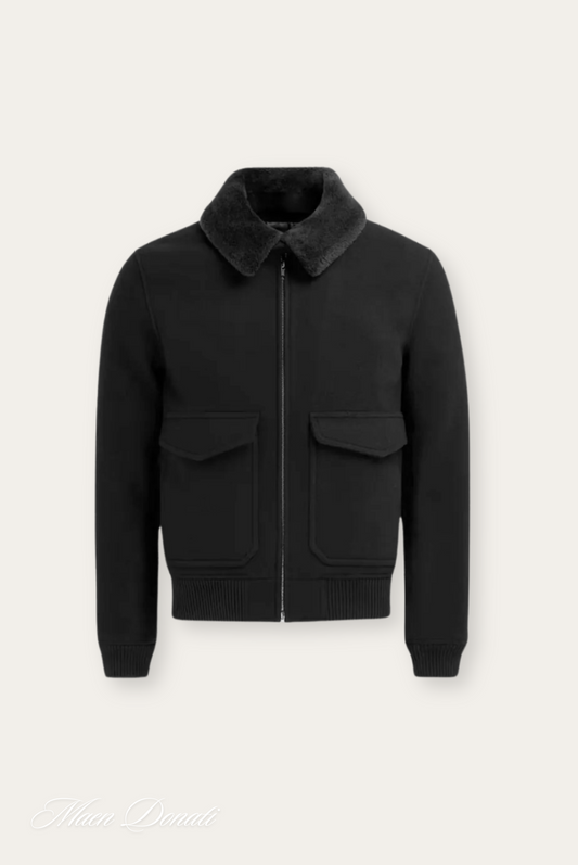Blouson Bomber avec Col Amovible pour Homme | Idéal pour la Mi-Saison