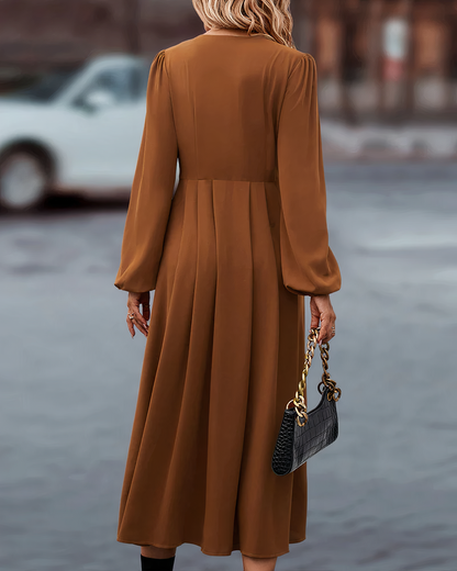 Robe Avec Manches Longues Et Col En V Pour Femmes | Idéale Pour Diverses Occasions