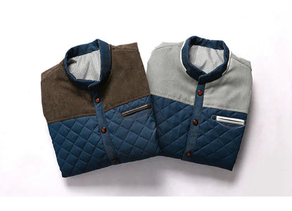Veste Windbreaker Bicolore avec Col Montant et Fermeture Cachée pour Homme | Idéale pour la Mi-Saison et les Journées Fraîches
