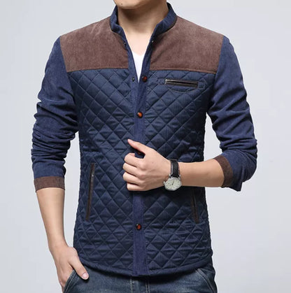 Veste Windbreaker Bicolore avec Col Montant et Fermeture Cachée pour Homme | Idéale pour la Mi-Saison et les Journées Fraîches