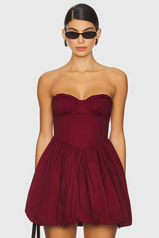 Robe Mini Bustier à Volants pour Femme | Idéale pour l’Été et les Sorties Décontractées