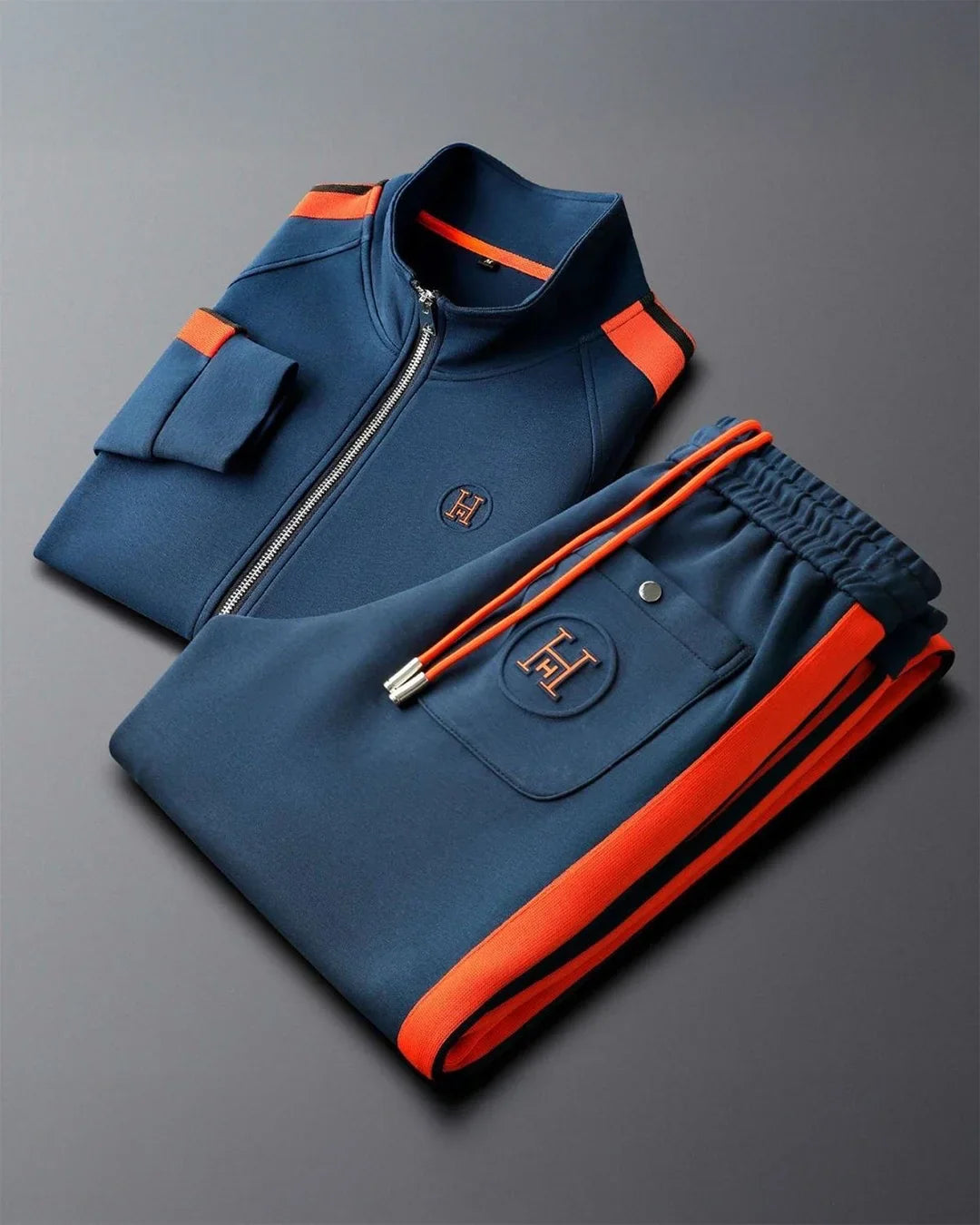 Ensemble Deux Pièces pour Homme avec Veste Zippée et Pantalon | Idéal pour les Activités Quotidiennes