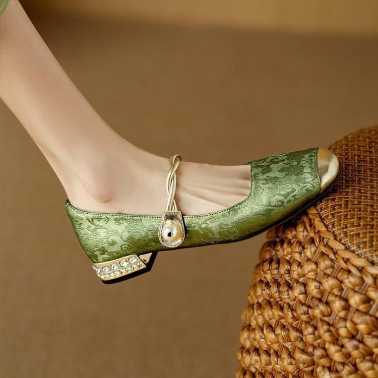 Ballerines à bride avec détail doré pour femme | idéal pour le bureau et les occasions spéciales