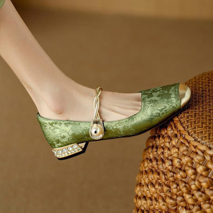Ballerines à bride avec détail doré pour femme | idéal pour le bureau et les occasions spéciales