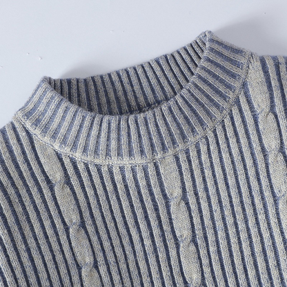 Pull avec Motif Côtelé et Torsadé pour Adultes | Idéal pour Les Sorties Par Temps Frais