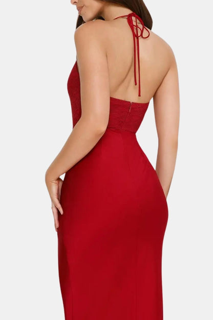 Robe Maxi Avec Fines Bretelles Et Corsage Détaillé Pour Femme | Idéale Pour Les Soirées Et Occasions Formelles