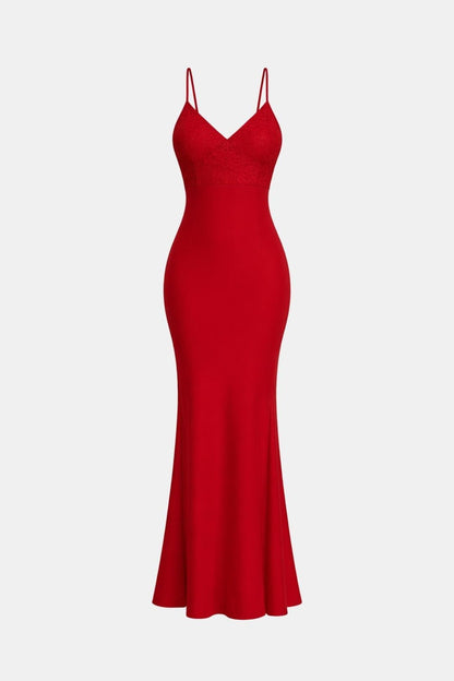 Robe Maxi Avec Fines Bretelles Et Corsage Détaillé Pour Femme | Idéale Pour Les Soirées Et Occasions Formelles