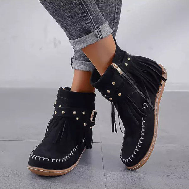 Bottines à franges pour femmes