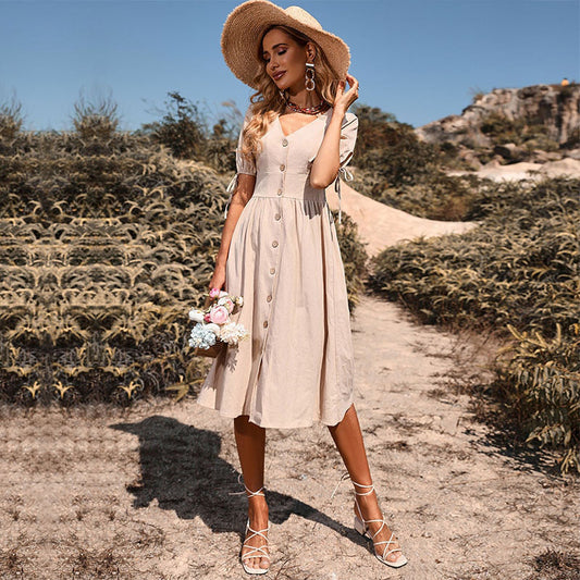 Robe Midi avec Coupe Droite pour Femme | Idéale pour Sorties Décontractées et Week-ends