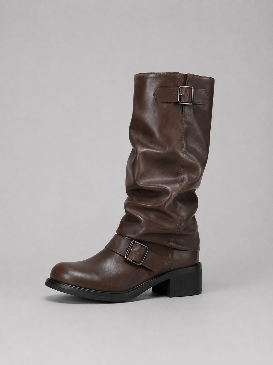 Bottes hautes à boucles pour femmes