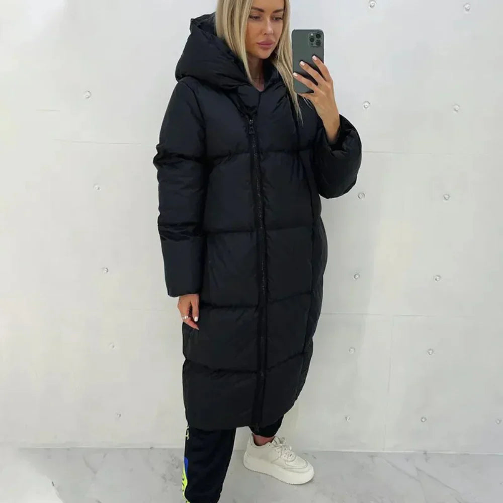 Manteau Long D’Hiver avec Doublure Intérieure pour Femme | Idéal pour Temps Froid