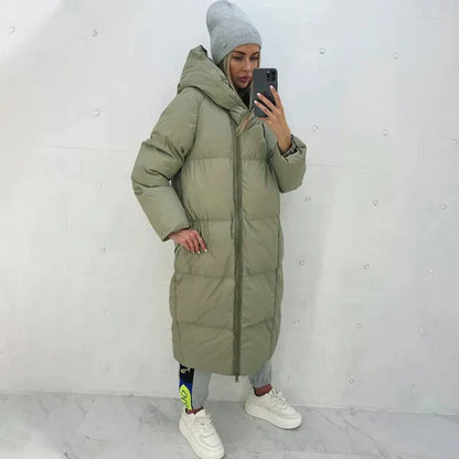 Manteau Long D’Hiver avec Doublure Intérieure pour Femme | Idéal pour Temps Froid
