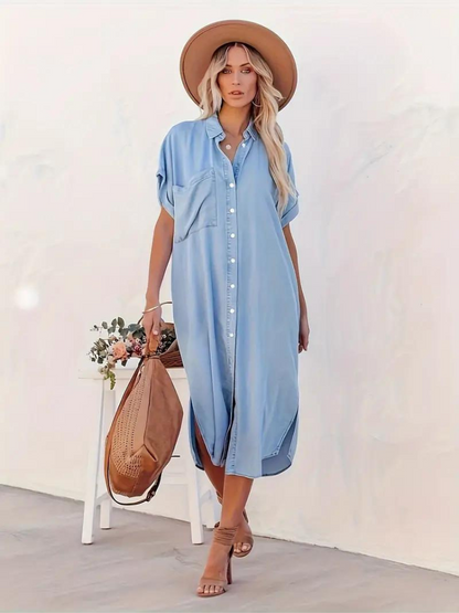 Robe Ample à Manches Courtes pour Femmes | Idéale pour les Sorties en Été