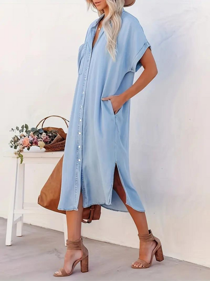 Robe Ample à Manches Courtes pour Femmes | Idéale pour les Sorties en Été