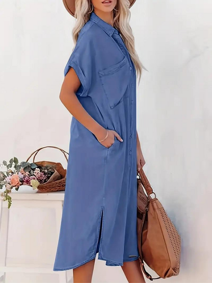 Robe Ample à Manches Courtes pour Femmes | Idéale pour les Sorties en Été