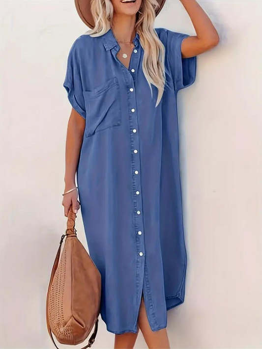 Robe Ample à Manches Courtes pour Femmes | Idéale pour les Sorties en Été