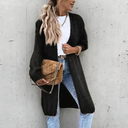 Cardigan Long Tricoté À Devant Ouvert Pour Femme | Idéal Pour L'automne