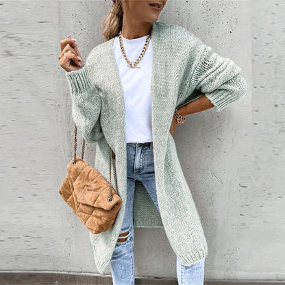 Cardigan Long Tricoté À Devant Ouvert Pour Femme | Idéal Pour L'automne