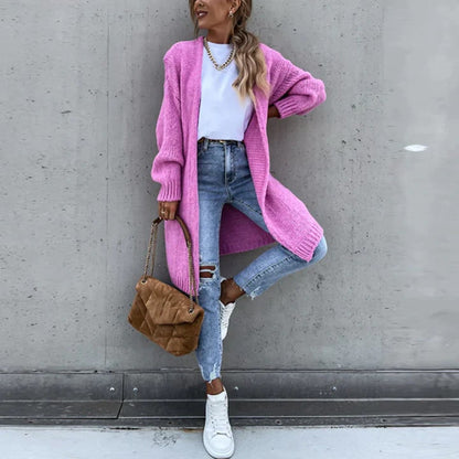 Cardigan Long Tricoté À Devant Ouvert Pour Femme | Idéal Pour L'automne