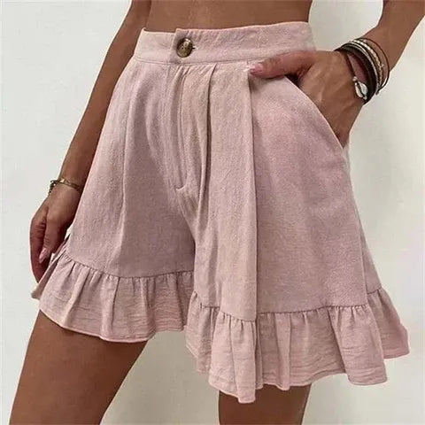 Shorts à Plis avec Taille Ajustée pour Femme | Idéaux pour l’Été et un Usage Quotidien