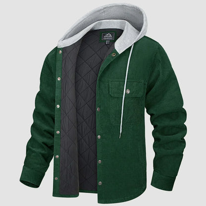 Veste À Capuche avec Doublure Matelassée Et Fermeture Boutonnée pour Hommes | Idéale pour La Saison Froide