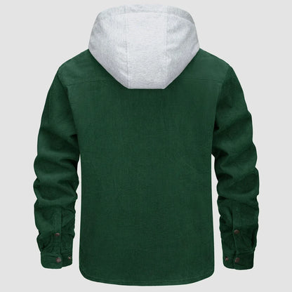Veste À Capuche avec Doublure Matelassée Et Fermeture Boutonnée pour Hommes | Idéale pour La Saison Froide