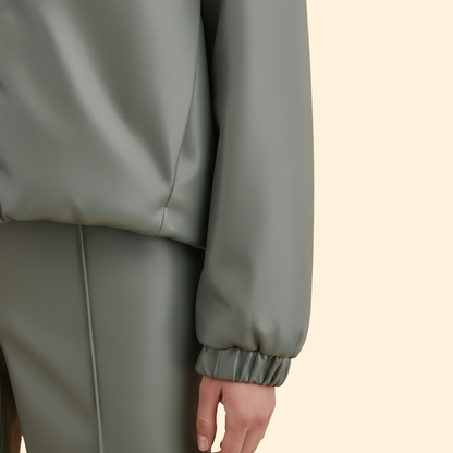 Blouson bomber à col chemise pour femmes