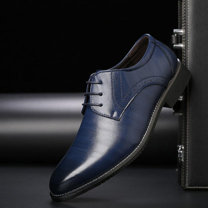 Chaussures derby avec perforations décoratives pour homme | idéal pour le bureau et les occasions habillées