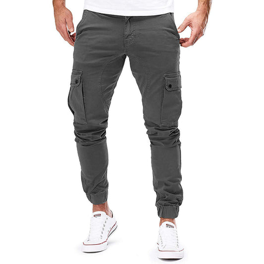 Pantalon Cargo Avec Poches Multiples Et Coupe Ample Pour Homme | Idéal Pour Usage Quotidien Et Activités Extérieures